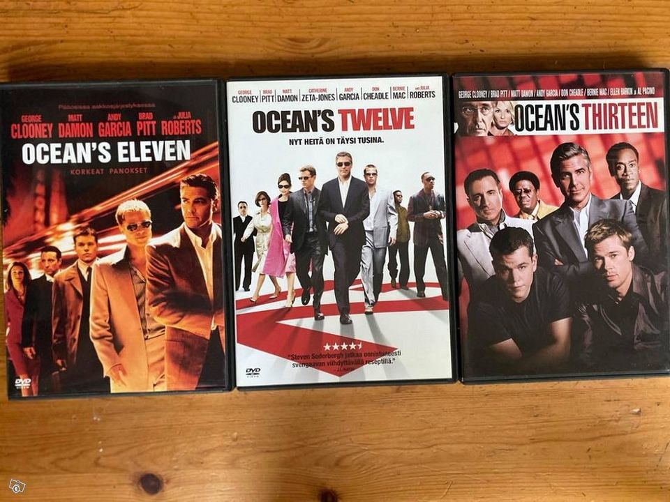 Dvd:t Ocean's Eleven, Twelve ja Thirteen