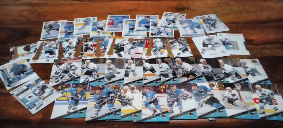 San Jose Sharks-keräilykortit postitettuna