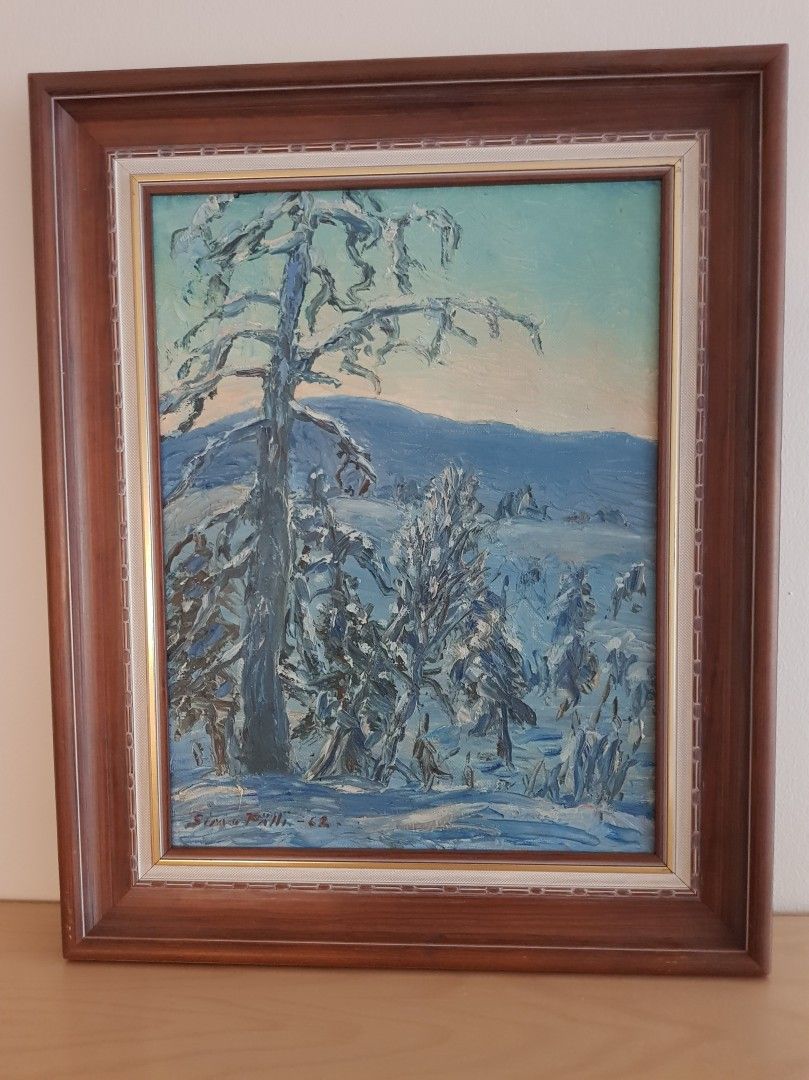 Simo Pälli "Talvimaisema" vuodelta 1962