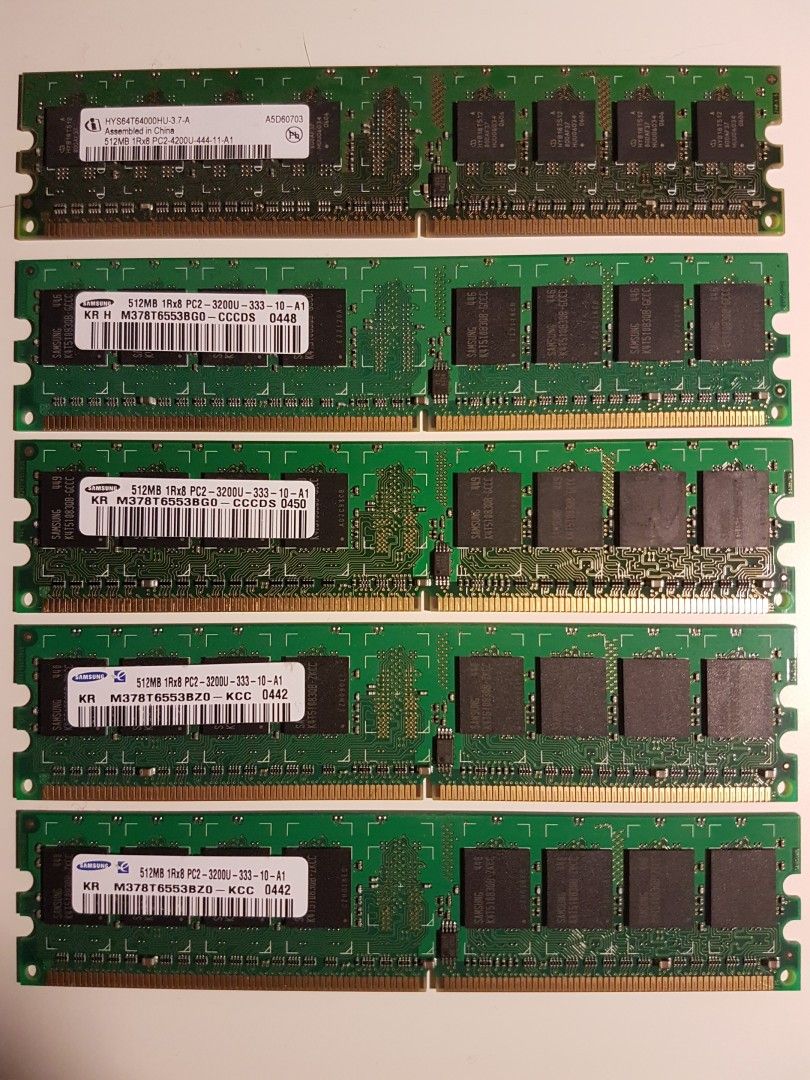 DDR2/DIMM/512MB muistikampoja