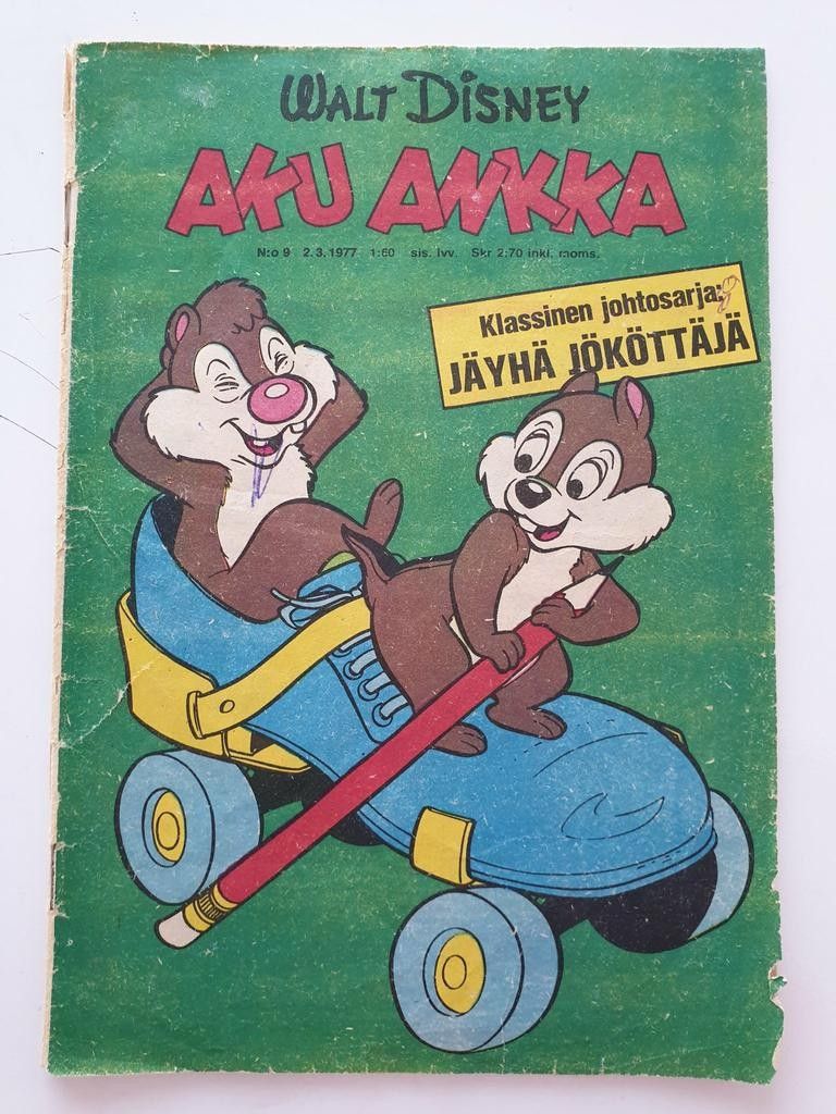 Aku Ankka sarjakuvalehti n:o 9 , 1977