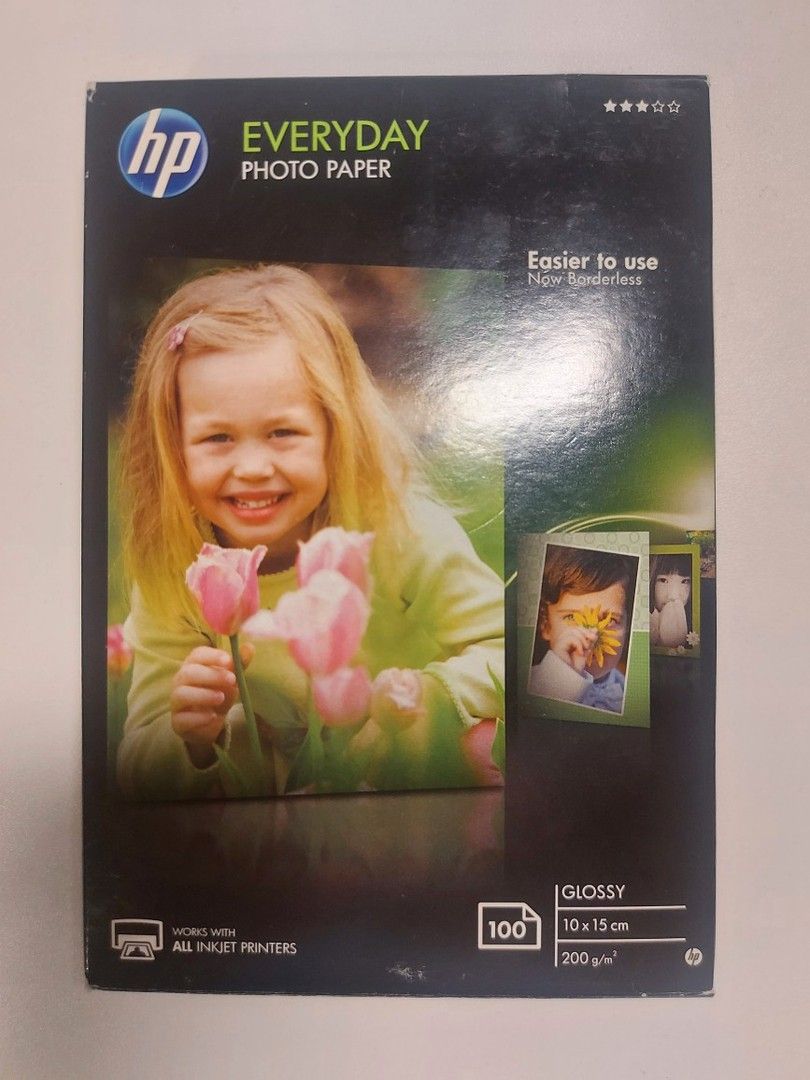 HP Glossy valokuvapaperi, 10x15, 100 arkkia