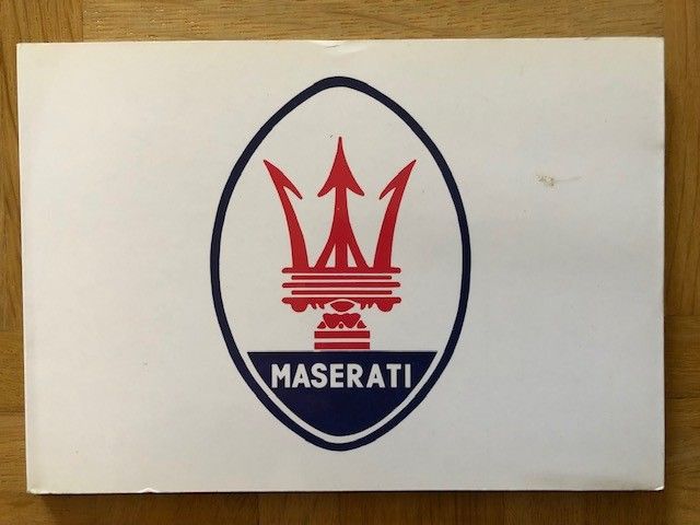 Esite Maserati Pocket History. Taskuhistoria