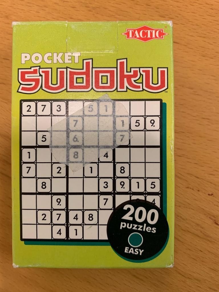 Sudoku kortit taskukoossa 200 kpl, helppo