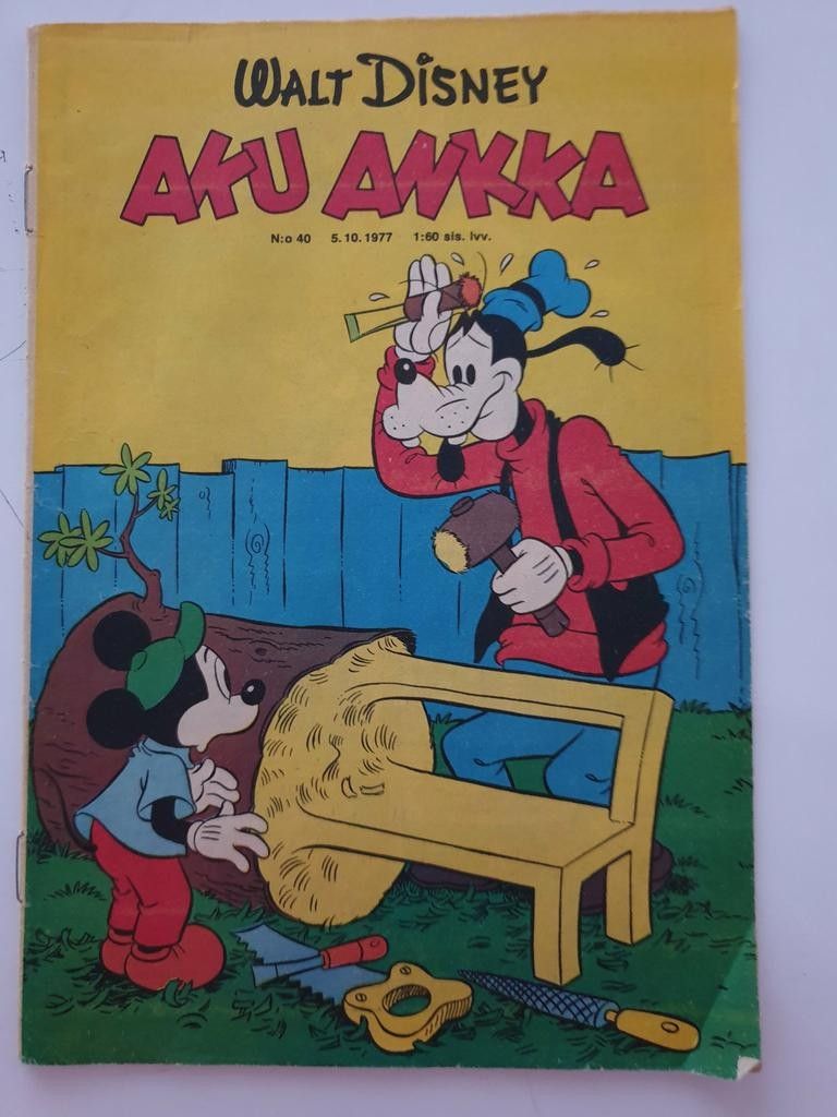 Aku Ankka sarjakuvalehti n:o 40 , 1977