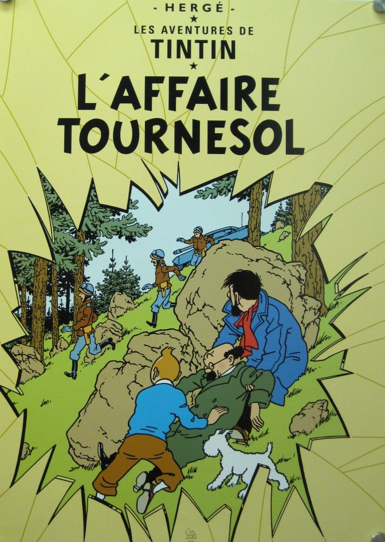 Juliste, yms. 133 Herge Tintti, Tintin LAffaire