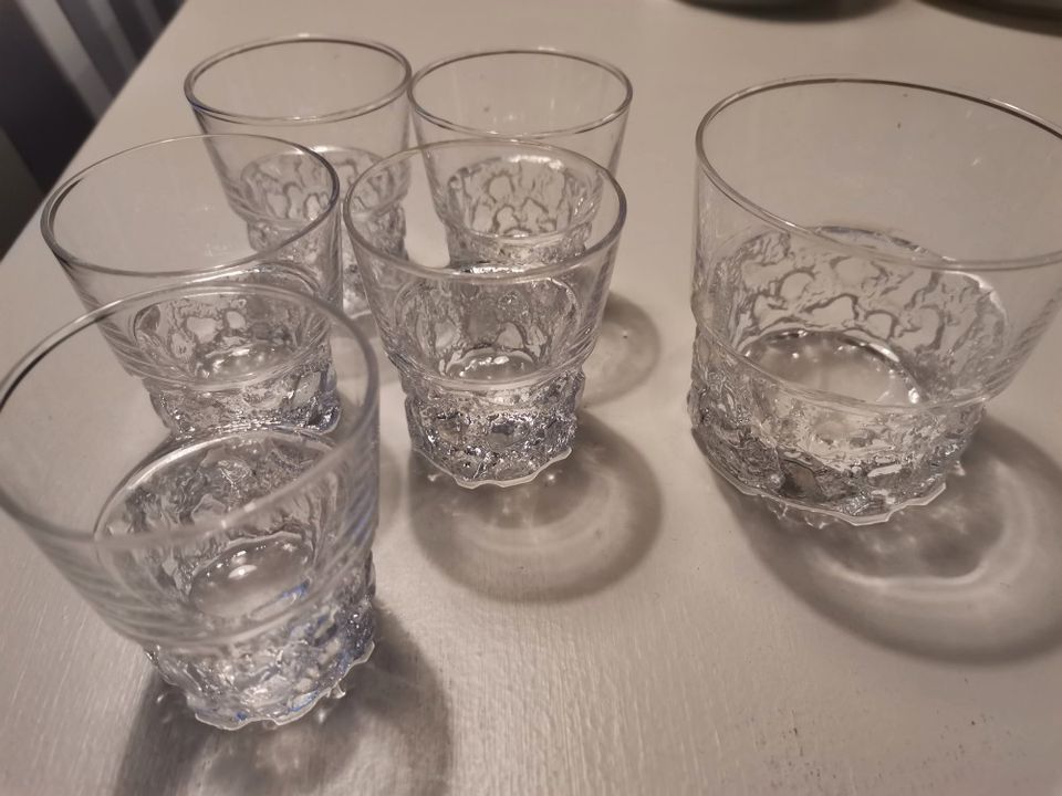 Iittala Kimara juomalasi + 5 snapsilasia