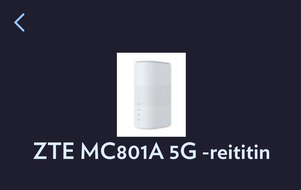 ZTE MC801A 5G reititin