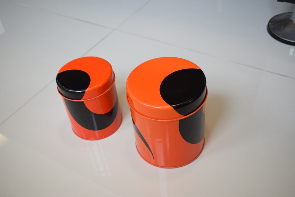 Aarikka fourseasons peltipurkit oranssi-mustat