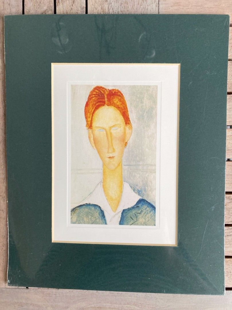 Painokuva Modigliani, Young Man with Red Hair