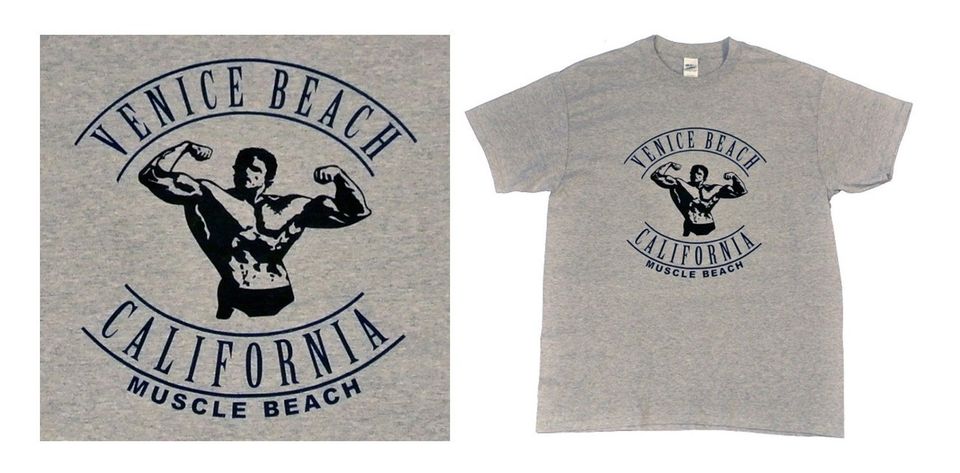 Muscle Beach * California * Schwarzenegger T-paita