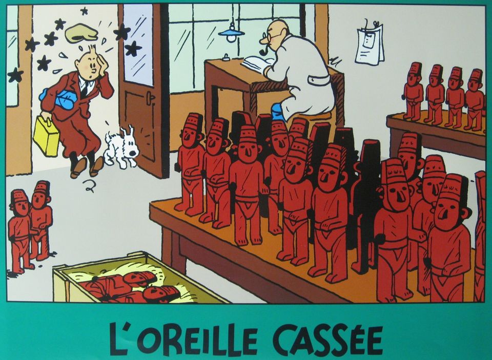 Juliste, yms. 110 Herge Tintti, Tintin LOreille