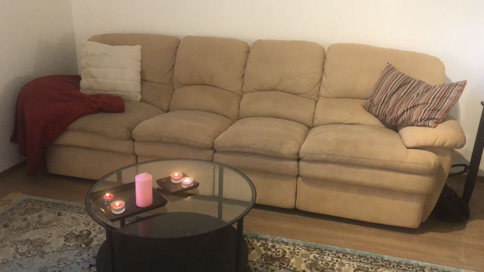 Cozy Sofa and Coffee Table