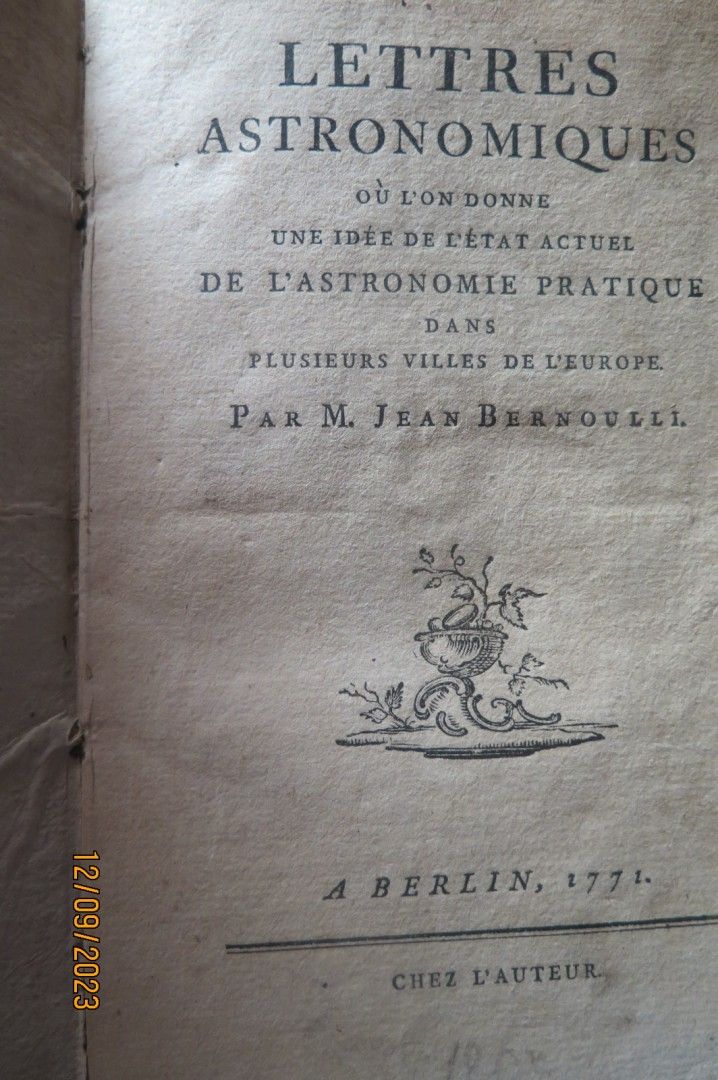 Astrologiaa ranskaksi vuodelta 1774