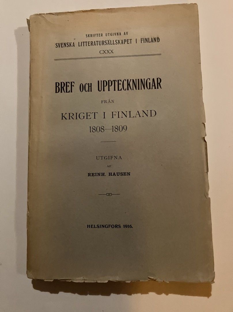 Bref och uppteckningar från kriget i Finland 1808-1809
