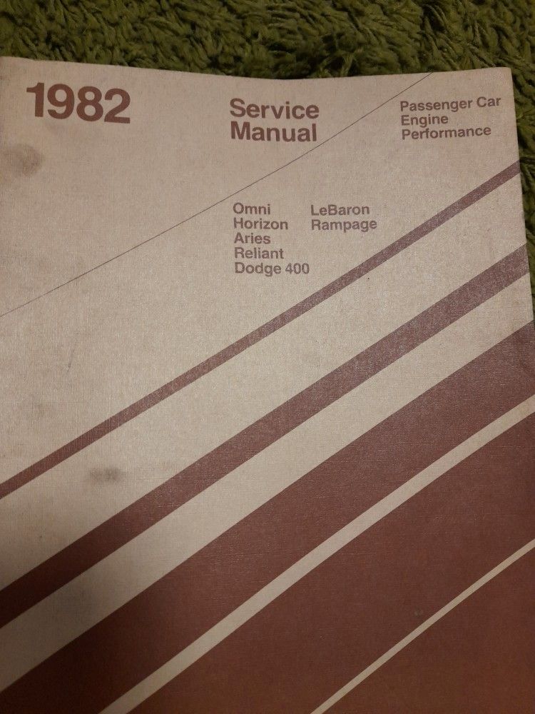 Dodge 1982 Service Manual Korjausopas