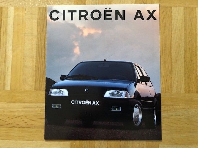 Esite Citroen AX vuodelta 1991