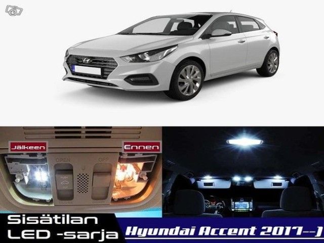 Hyundai Accent (HC) Sisätilan LED -sarja ;x8