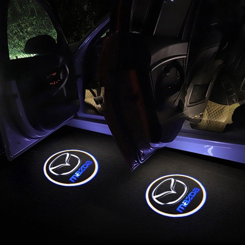 Mazda logolliset projektorivalot oviin; 2kpl sarja