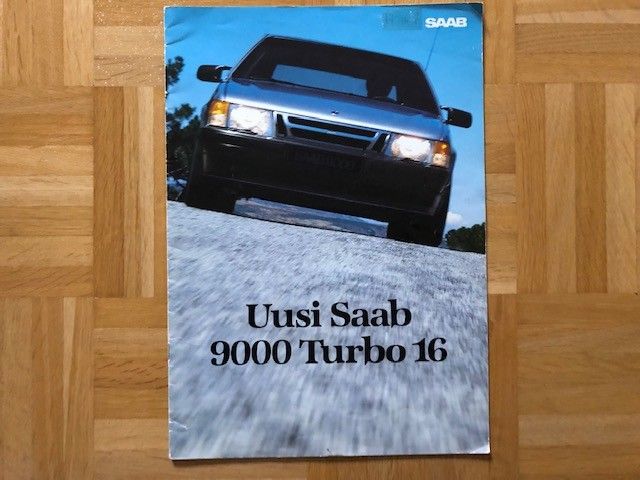 Esite Saab 9000 Turbo16 vuodelta 1984