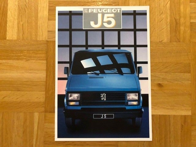 Esite Peugeot J5 vuodelta 1987