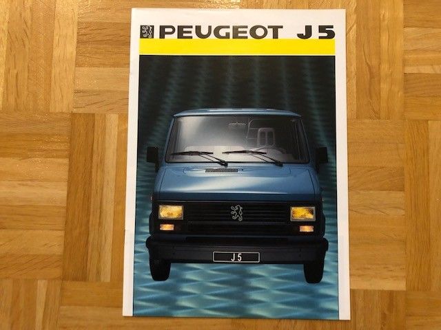 Esite Peugeot J5 vuodelta 1986