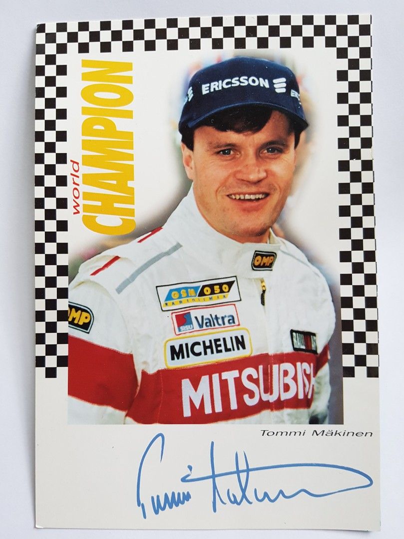 Tommi Mäkinen valokuvakortti v. 1998