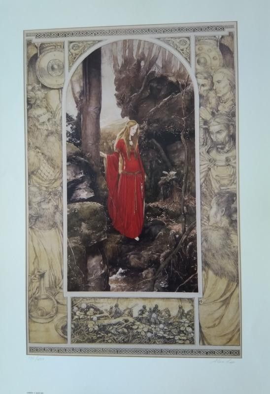 Lithograph 40 - Alan Lee - Oldwen & Blodeuedd