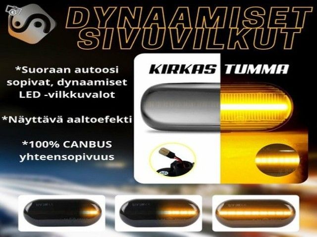 Nissan LED sivuvilkut ; Aaltoefekti ; Tumma/Kirkas