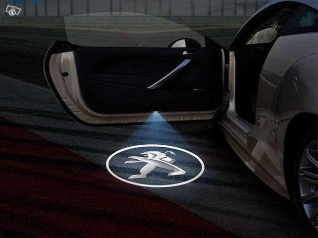 Peugeot logolliset projektorivalot oviin ; 2kpl