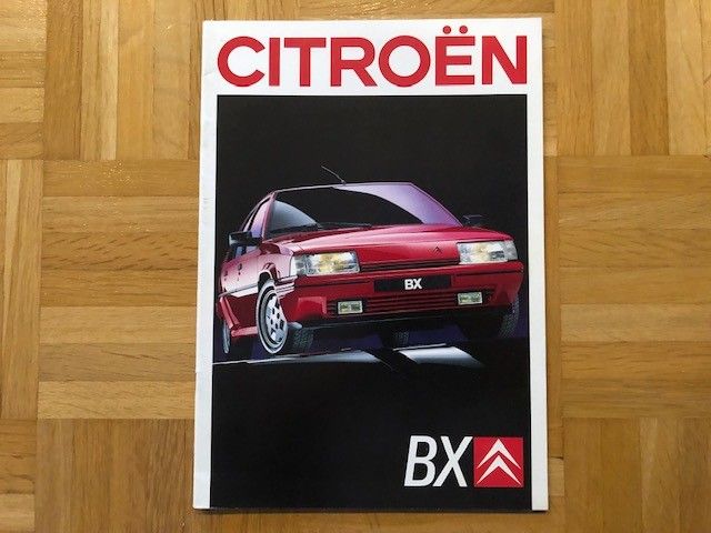 Esite Citroen BX vuodelta 1989