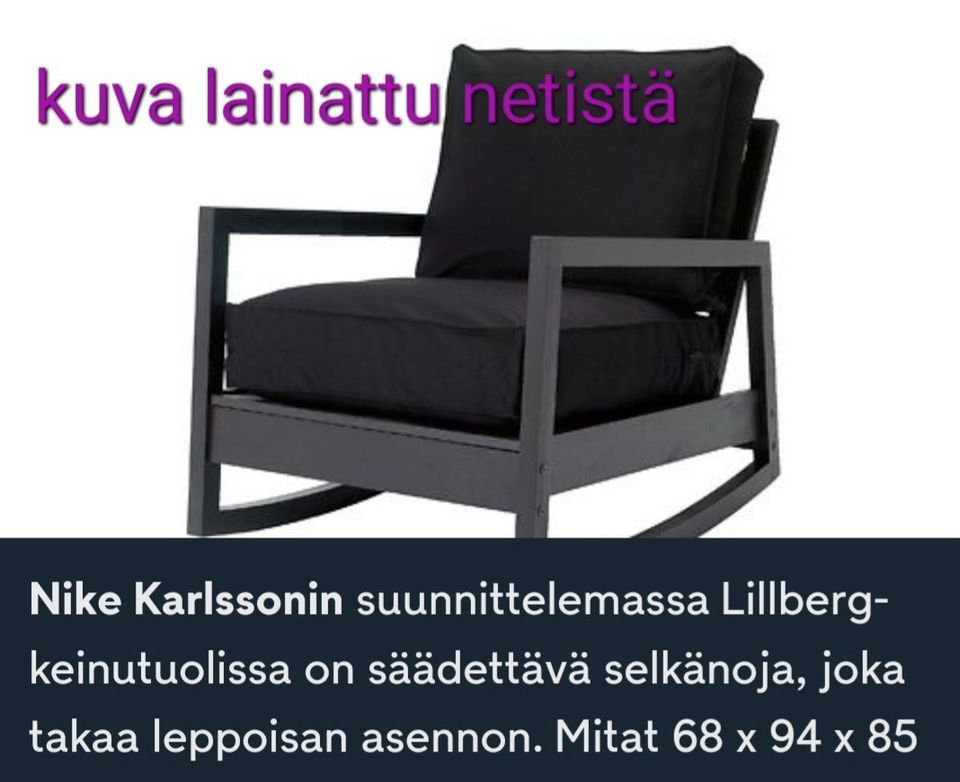 Ikea Lillberg 2-h sohva musta