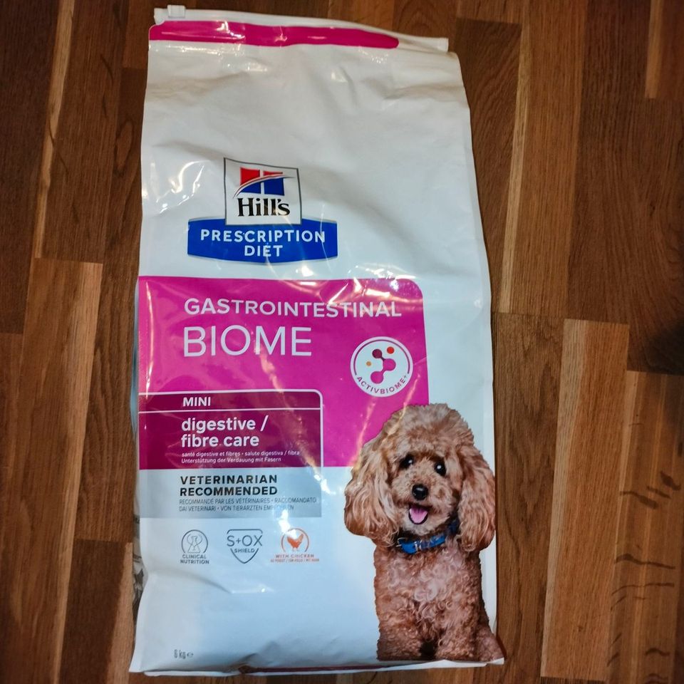 Koiran Hill's gastrointestinal Biome Mini kana 6kg+2pkt herkkuja