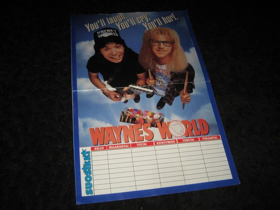 Wayne's world ja Myrkky julisteet