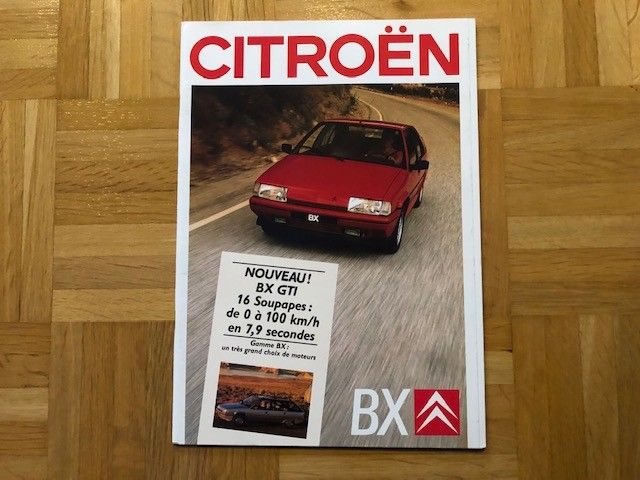 Esite Citroen BX vuodelta 1988