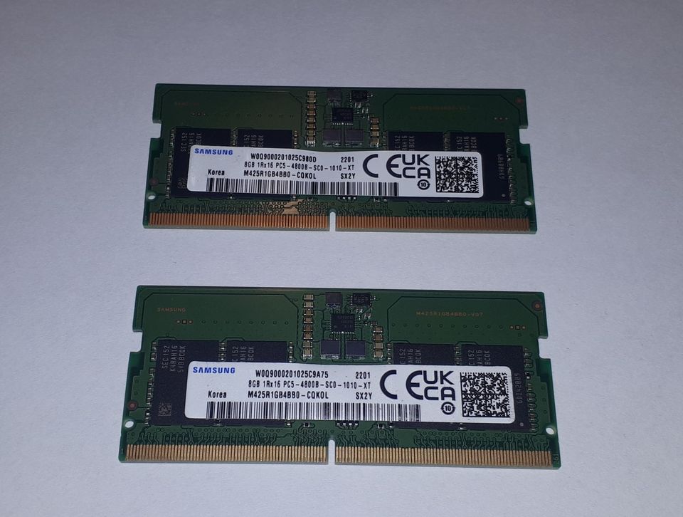 Samsung 16GB (2x8GB) DDR5 SO-DIMM 4800mhz