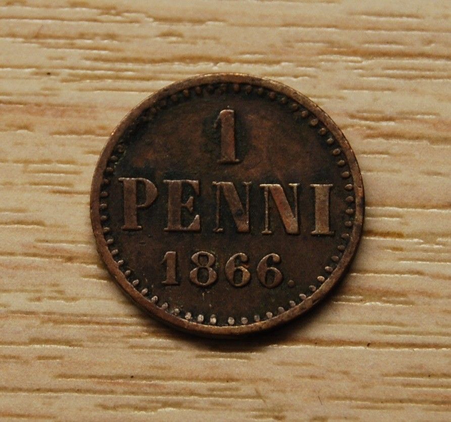 1 penni 1866 Aleksanteri II, Suuriruhtinaskunta