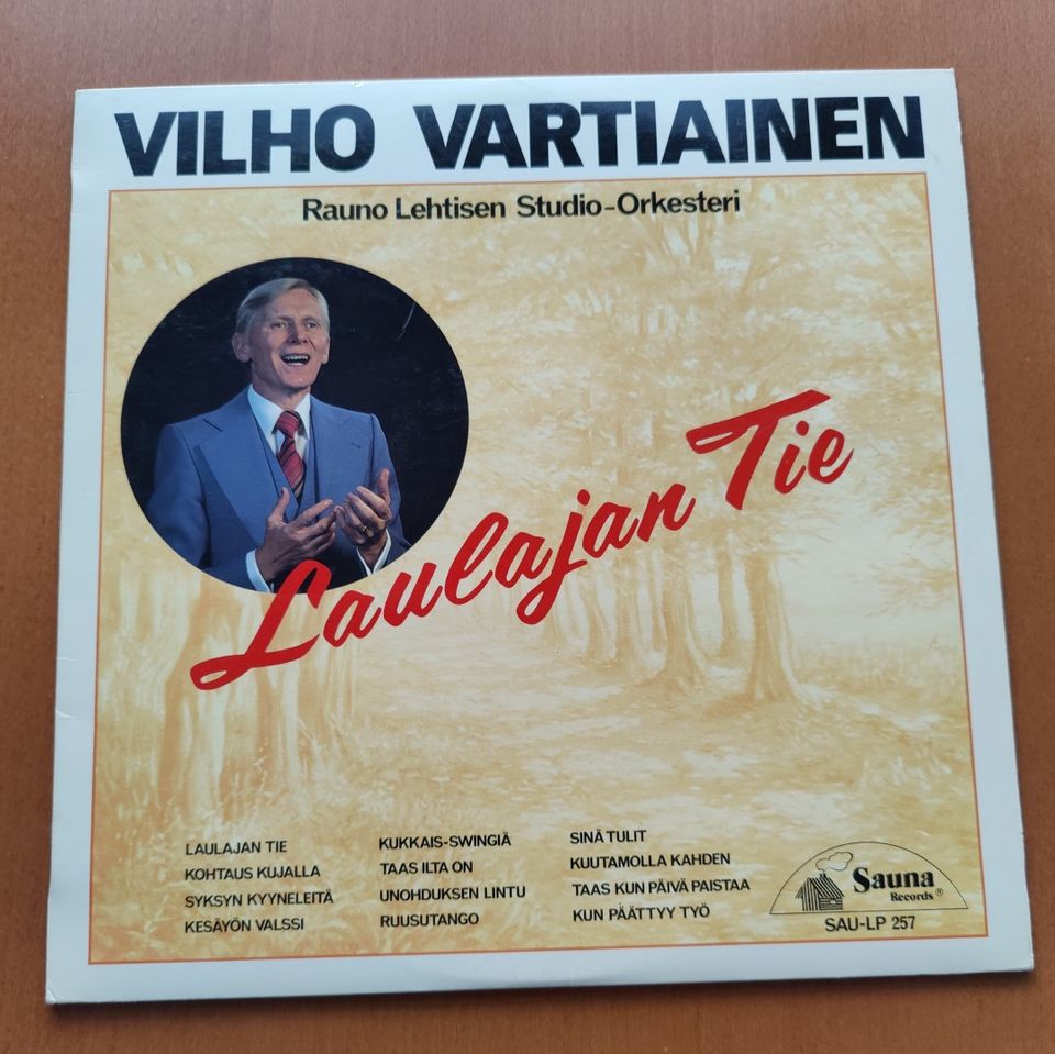 Vinyyli Vilho Vartiainen Laulajan Tie LP-LEVY