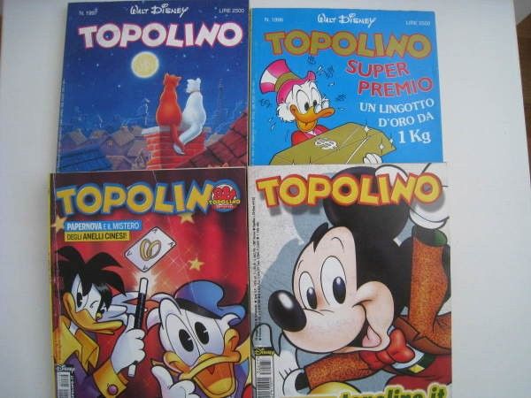 Topolino 4 lehteä Mikki Hiiri italiank