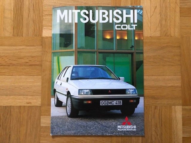 Esite Mitsubishi Colt vuodelta 1986/1987