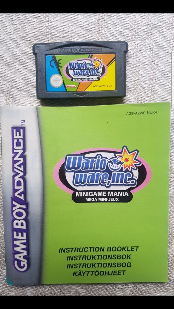 Gameboy Advance peli Wario Ware minigame mania