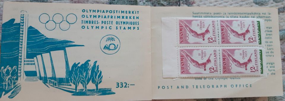 Helsingin Olympialaiset 1952 postimerkkivihko