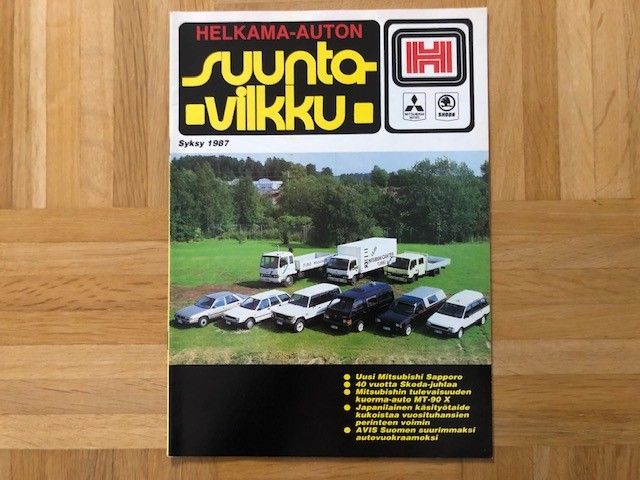 Lehti Suuntavilkku syksy 1987 Helkama-Auto, Skoda