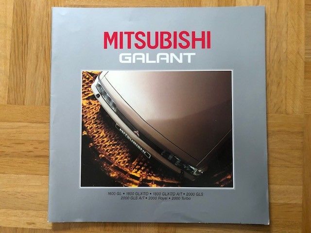 Esite Mitsubishi Galant vuodelta 1985