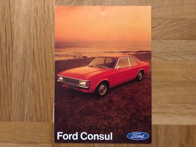 Postikortti Ford Consul 1973/1974. Esite