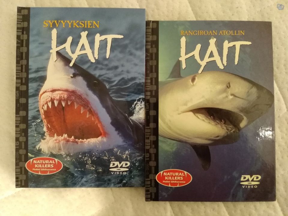Kaksi dvd-dokumenttia haikaloista, Imatra/posti