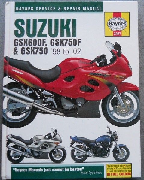 Suzuki GSX600F, GSX750F ja GSX750 Haynes 3987