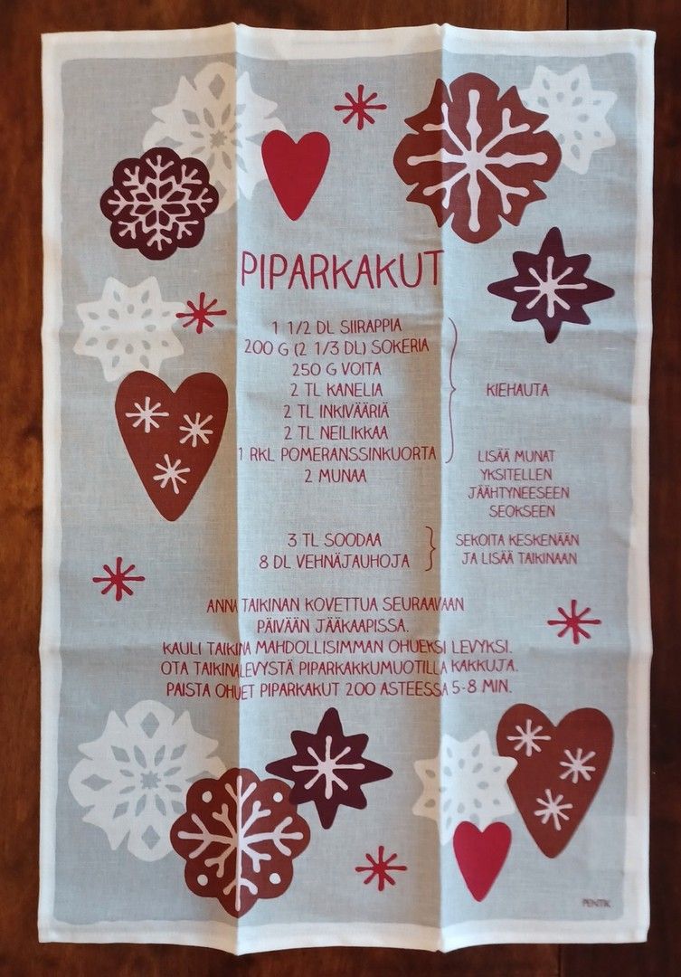 Pentik piparkakut keittiöpyyhe