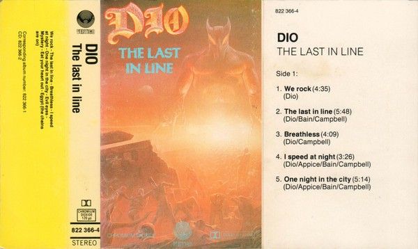 Dio The Last In Line C-kasetti Vertigo Suomi