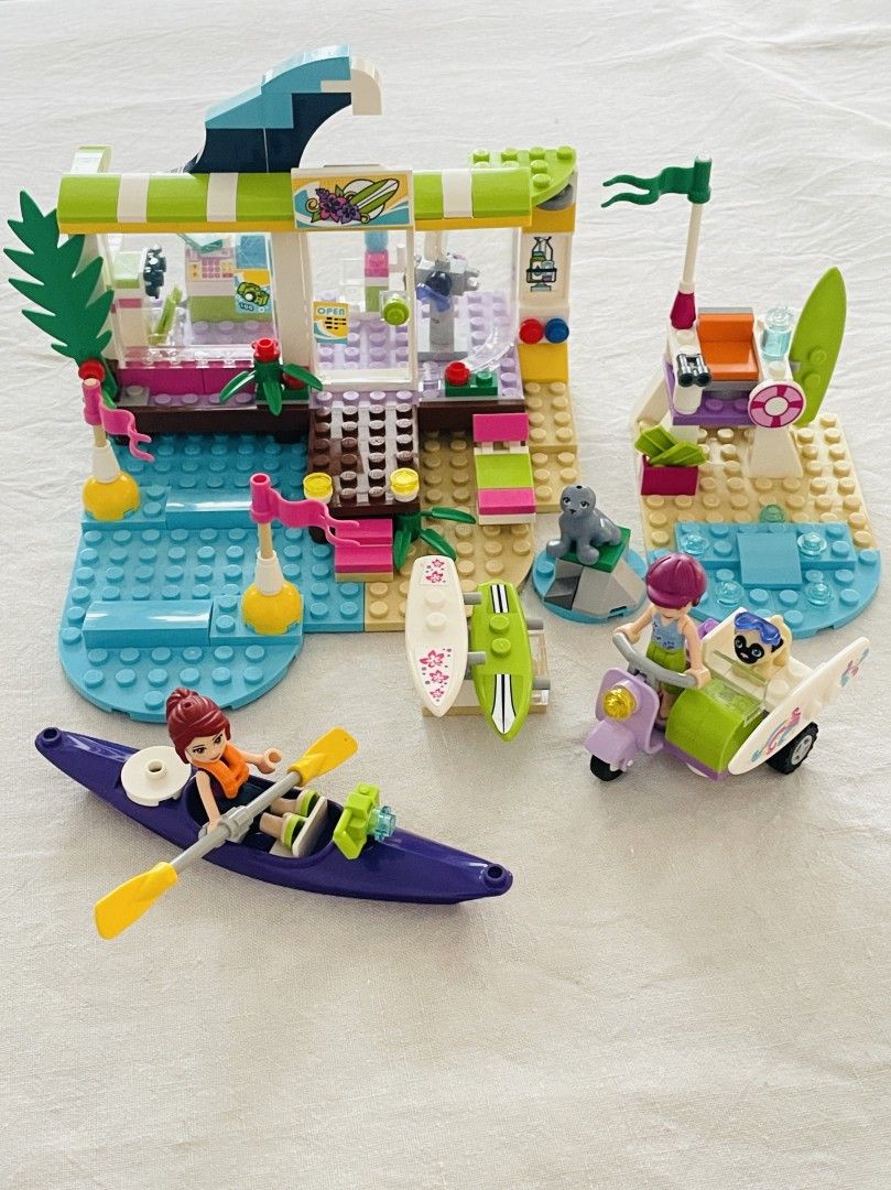 Lego Friends Heartlaken surffikauppa 41315 ja Mian rantaskootteri 41306
